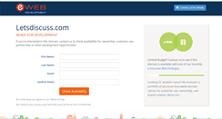 Desktop Screenshot of letsdiscuss.com